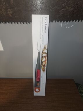 Brookstone Black & Orange Chef's Fork with Digital Display